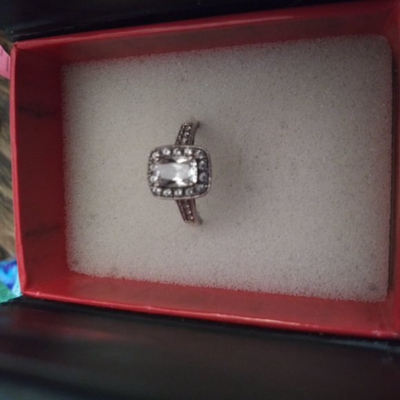 Sterling Silver 925 Engagement Ring Size 7 - Picture 4 of 5